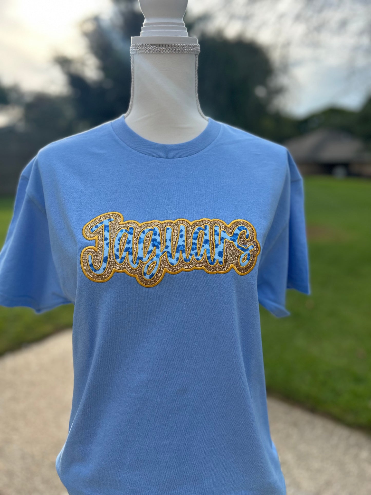 Custom Glitter Appliqué Sports Team T-Shirt – Jaguars | More Teams Coming Soon