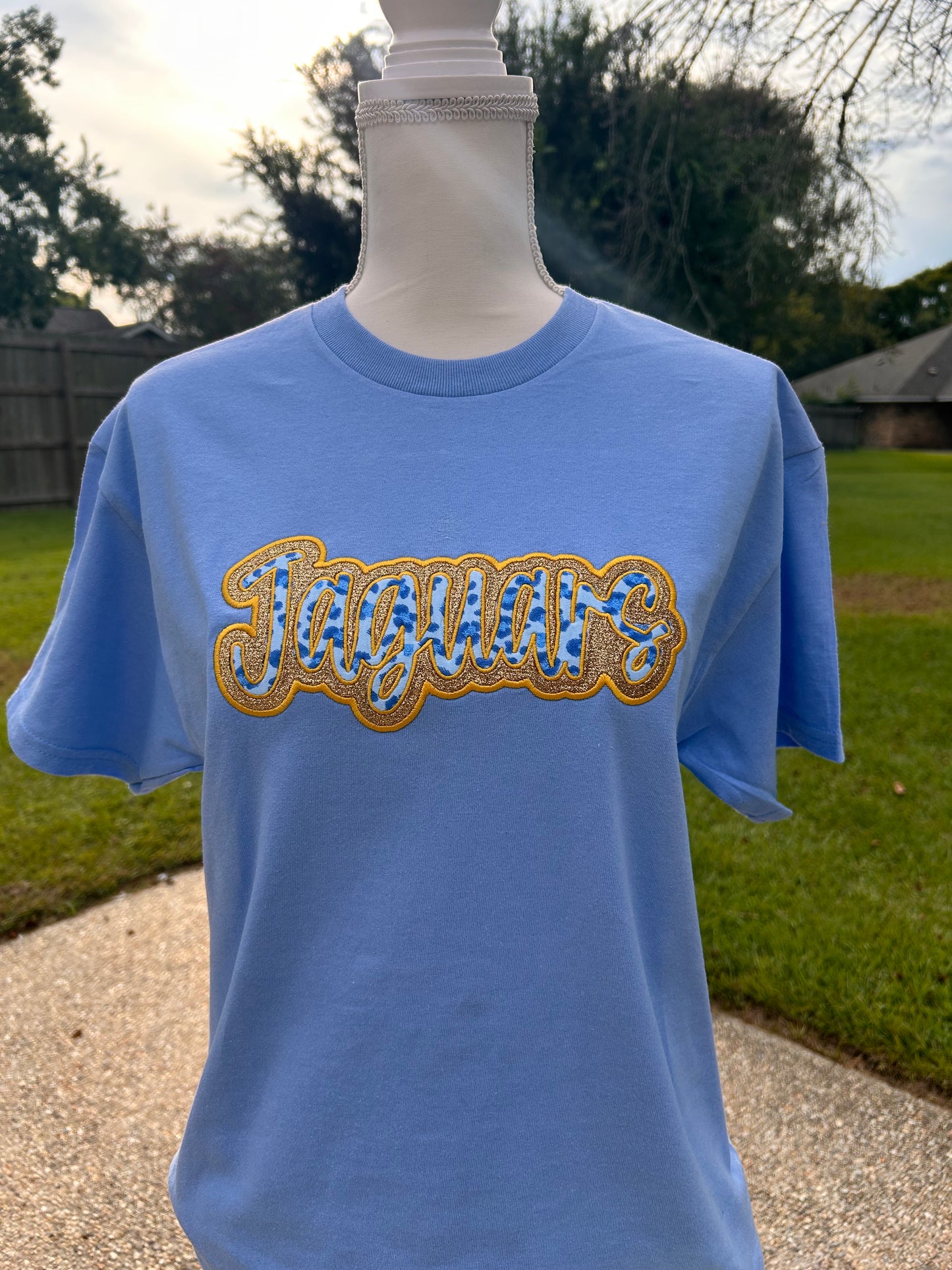 Custom Glitter Appliqué Sports Team T-Shirt – Jaguars | More Teams Coming Soon