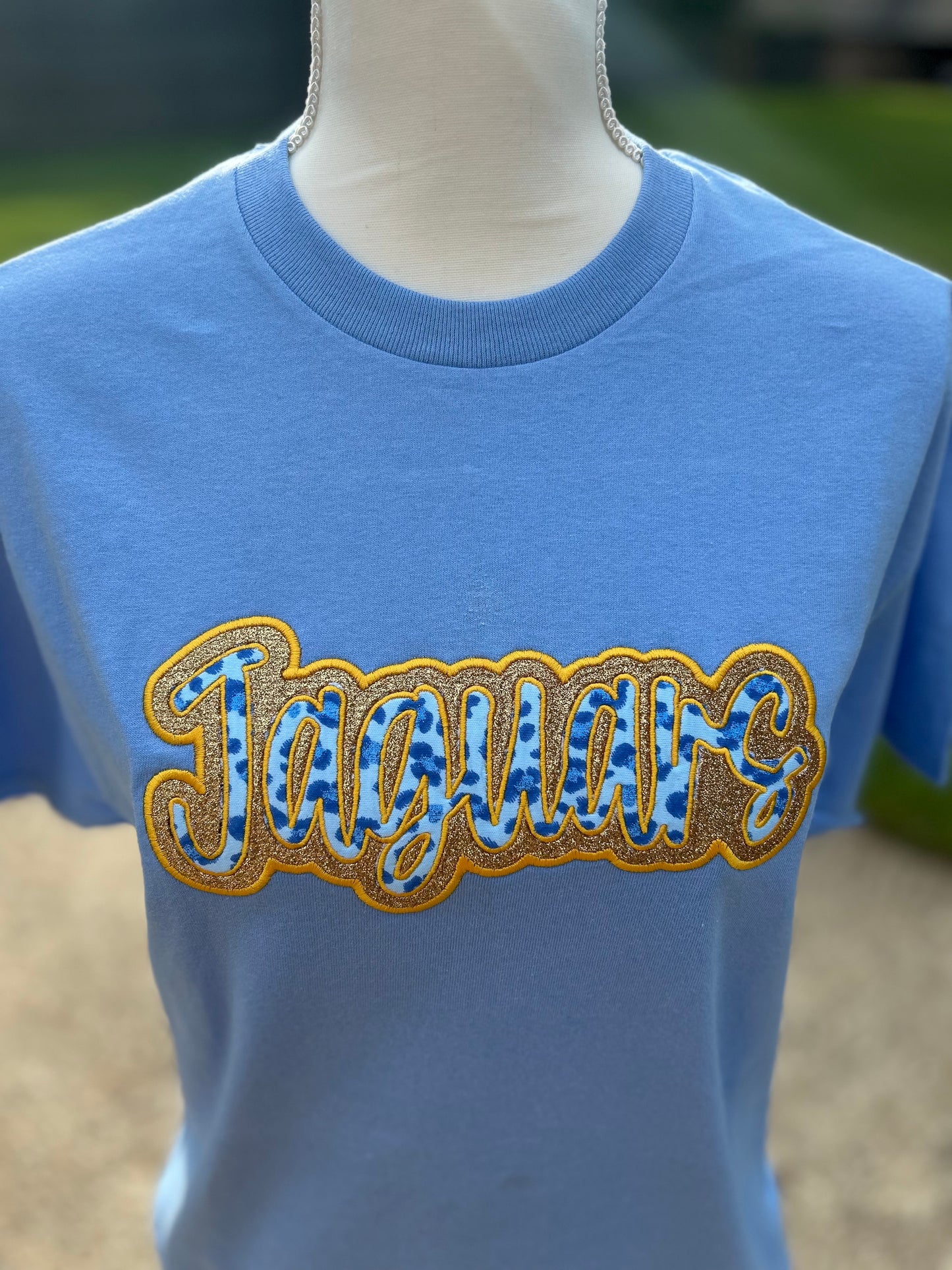 Custom Glitter Appliqué Sports Team T-Shirt – Jaguars | More Teams Coming Soon