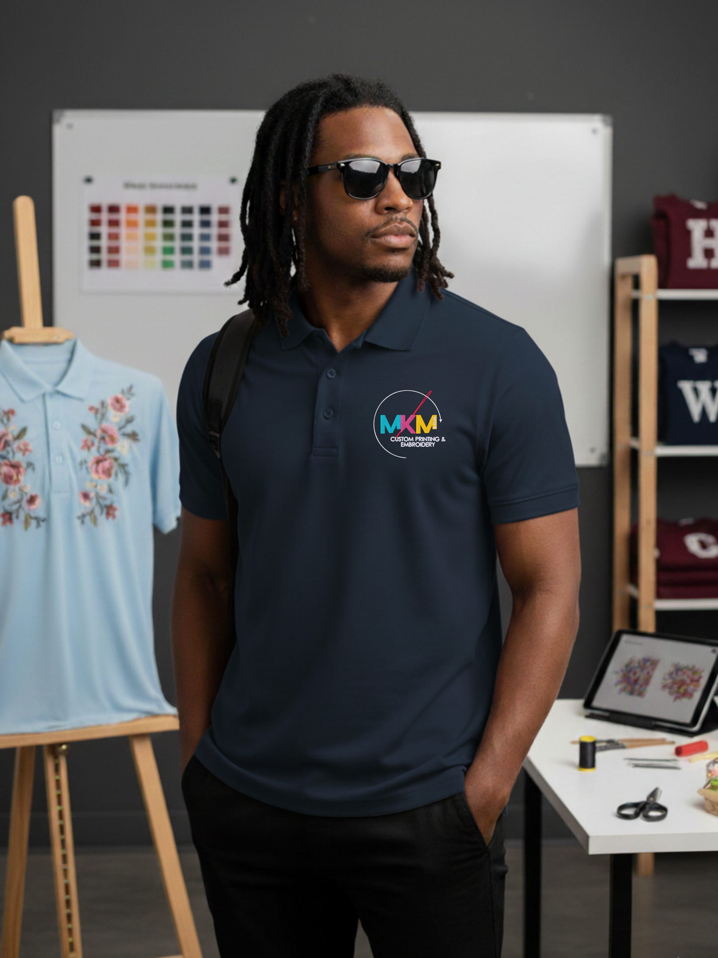 Performance Polo Shirt – 3‑Button Moisture‑Wicking Comfort