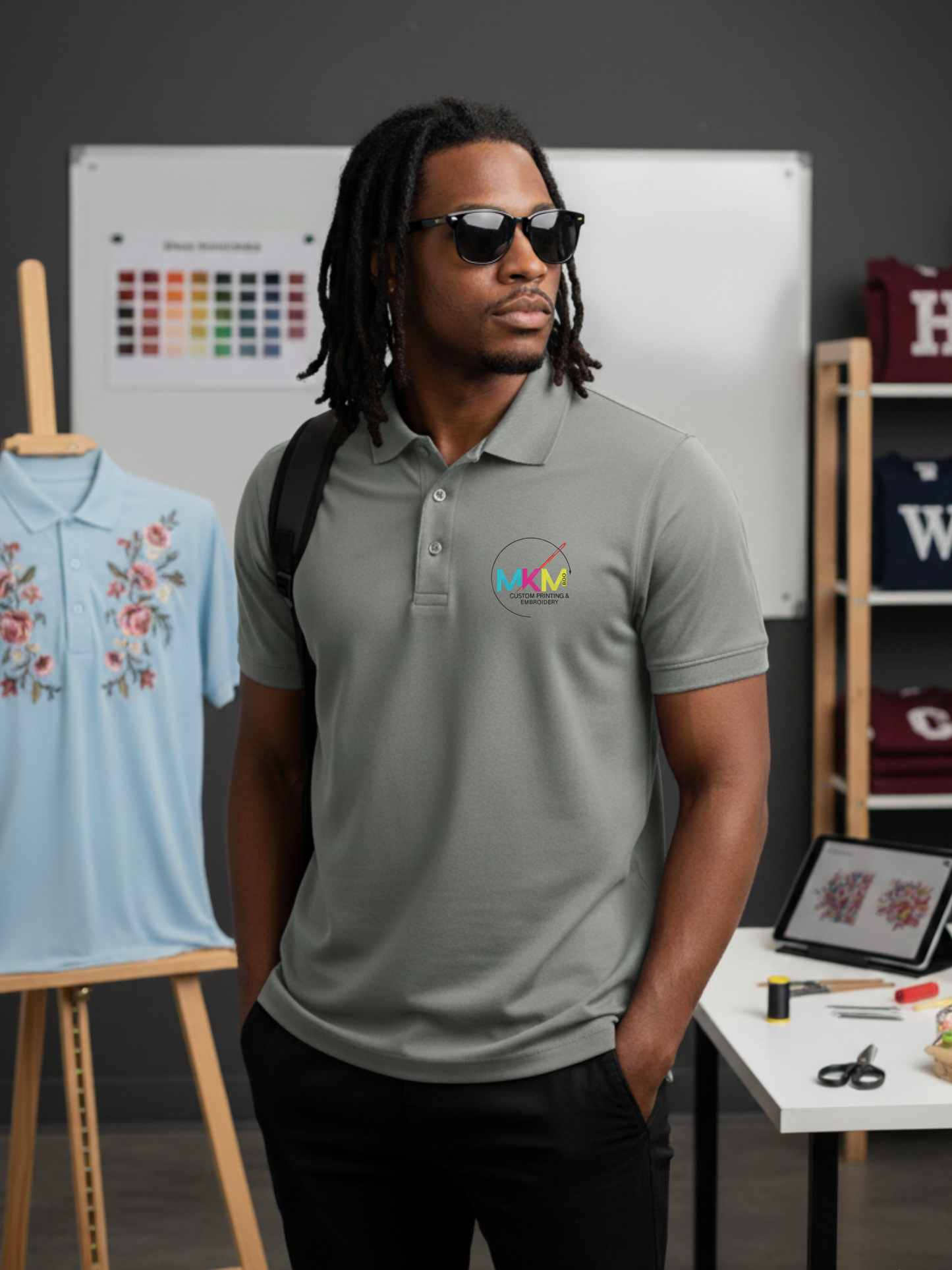 Performance Polo Shirt – 3‑Button Moisture‑Wicking Comfort