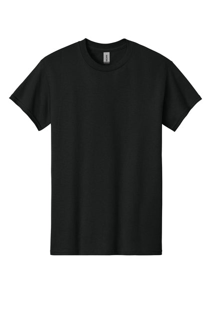 Black t-shirt on a white background
