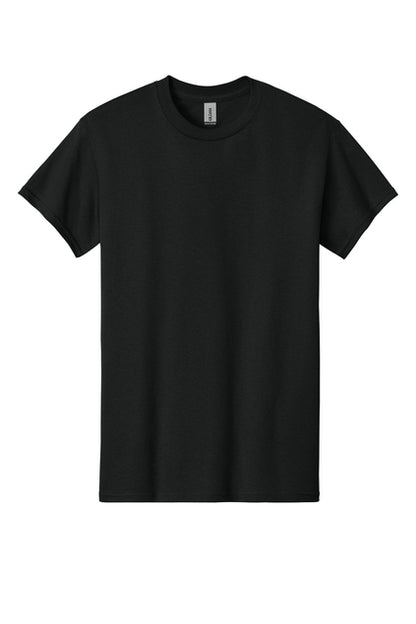 Black t-shirt on a white background