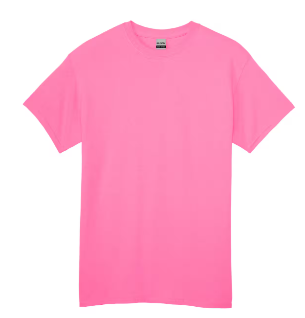 Pink t-shirt on a white background