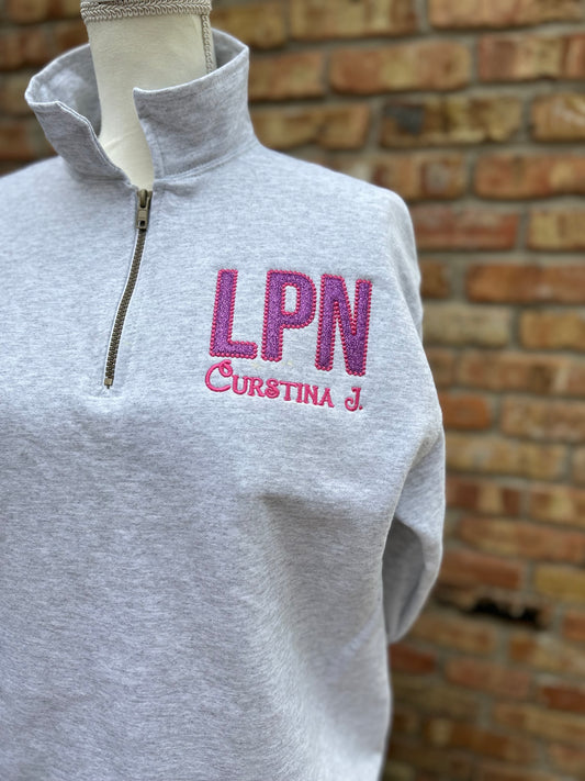 Custom Quarter Zip pullovers