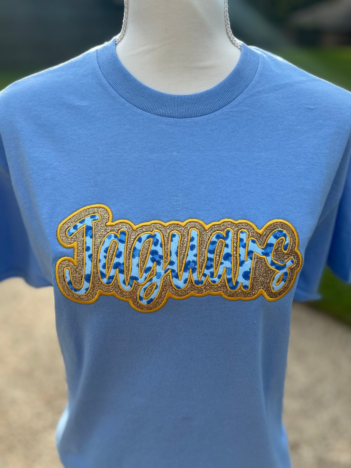 Custom Glitter Appliqué Sports Team T-Shirt – Jaguars | More Teams Coming Soon