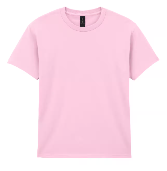 Pink t-shirt on a white background