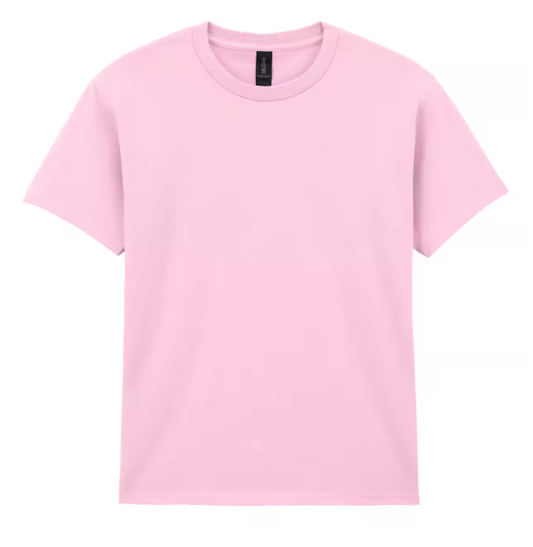 Pink t-shirt on a white background
