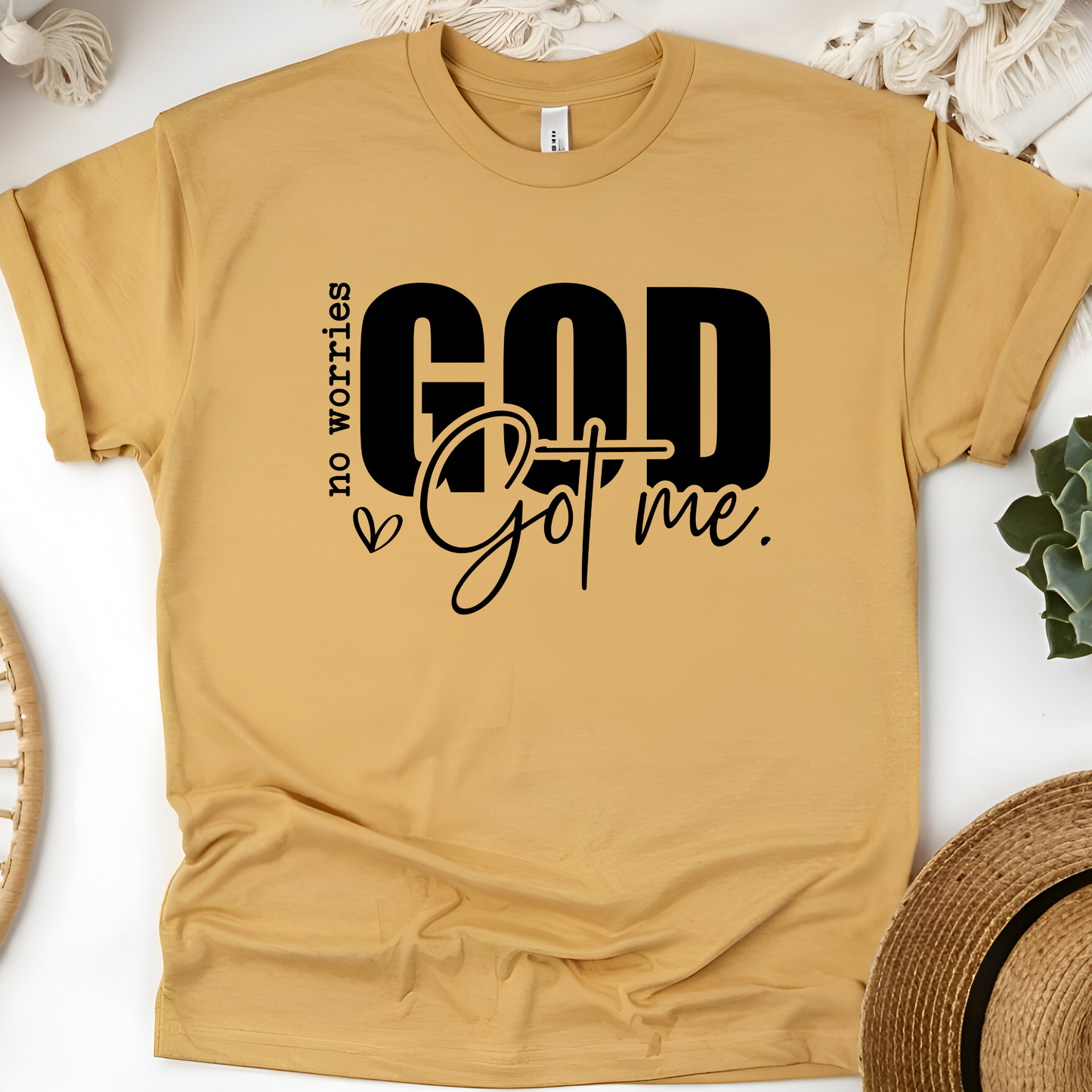 No Worries GOD Got Me Adult T-Shirt