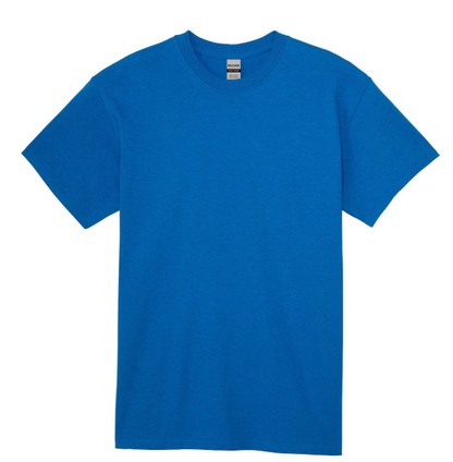 Blue t-shirt on a white background