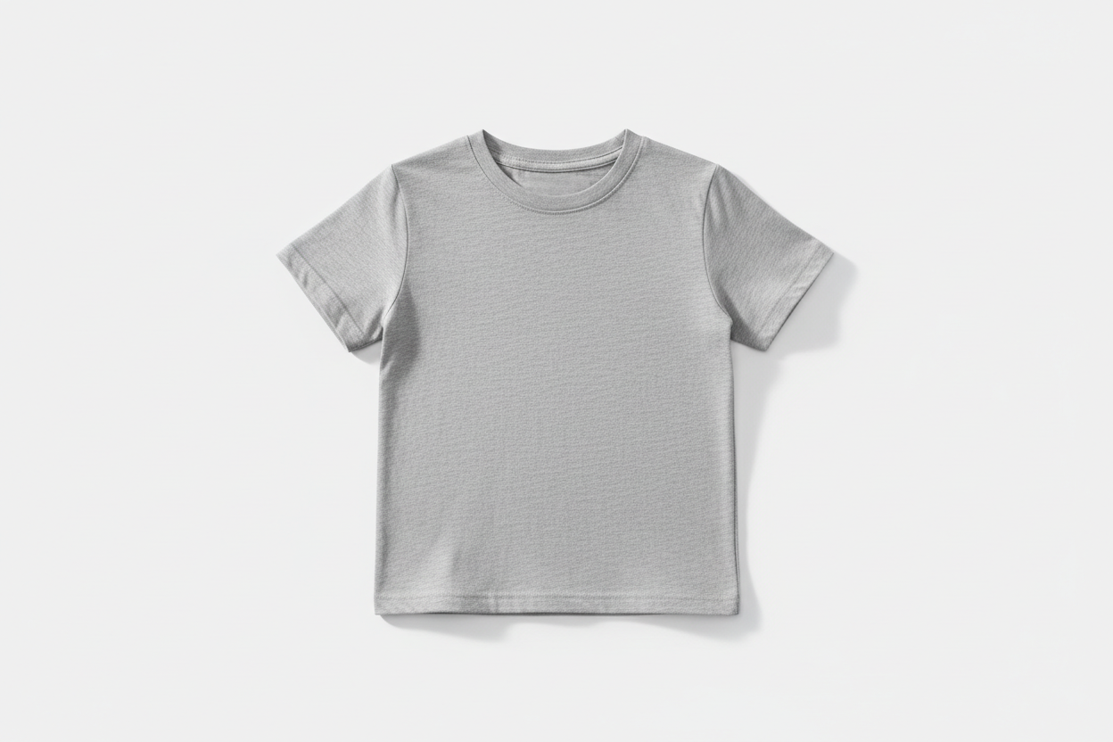 Gray t-shirt on a white background