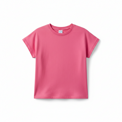 Pink t-shirt on a white background