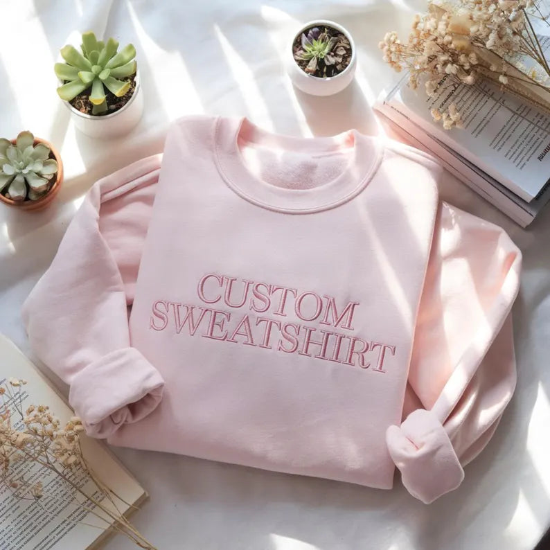 Custom Embroidered Sweatshirt – Personalized Crewneck