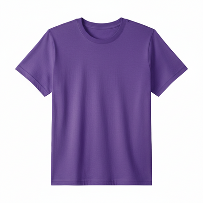 Purple t-shirt on a white background
