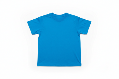 Blue t-shirt on a white background